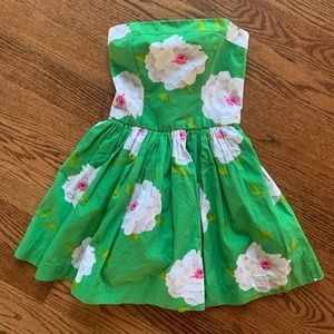 Abercrombie & Fitch strapless floral mini dress